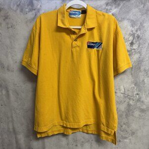 Team Suzuki Race Polo Shirt Mens Large 23.5x26 Yellow Short Sleeve